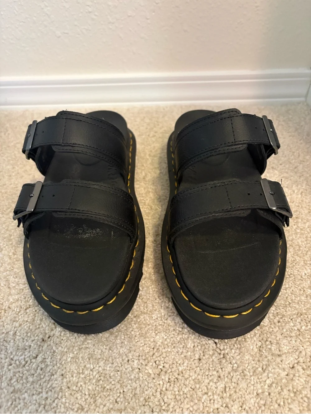 Dr. Martens Myles Platform Slide Sandal - Black, size 38 (EU)